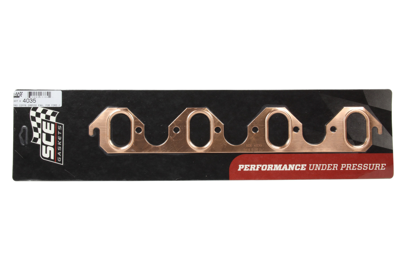 SCE GASKETS 429-460 Ford Oval Copper Embossed Exhaust Gasket 4035