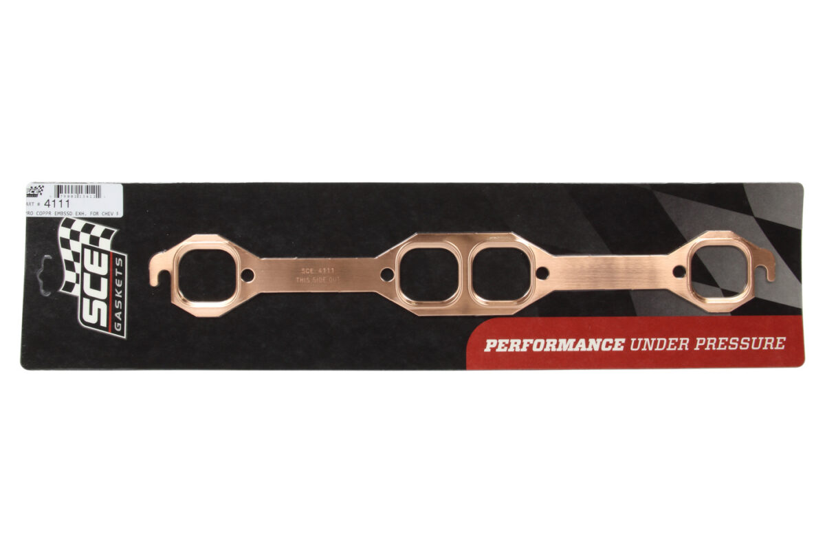 GSKMOTOR Exhaust Manifold Gasket Set - Car SBC Exhaust Gaskets Oval Port Copper Header Reusable Replacement For Chevy SB 327 305 350 383