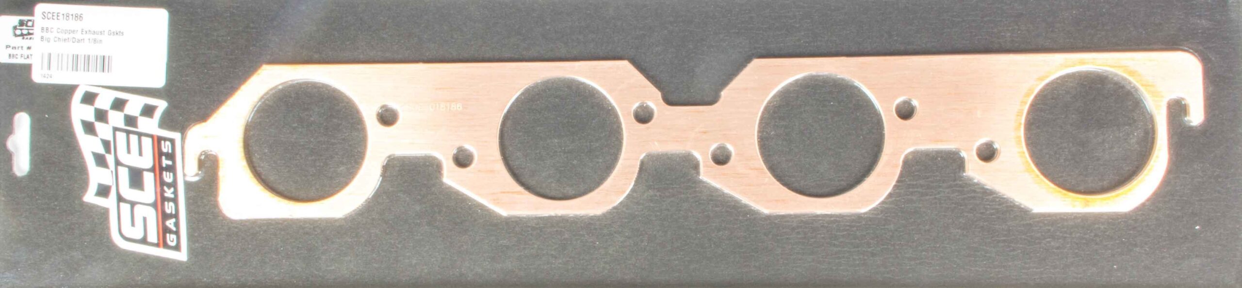 SCE GASKETS BBC Copper Exhaust Gskts Big Chief/Dart 2.385in E18186