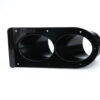 SCHOENFELD Pipe Shield Black Dual Outlet 3-1/2in 45 Degree 350TSB-45-2