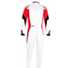 SPARCO Comp Suit White/Red Medium/Large 001144B54BRNR