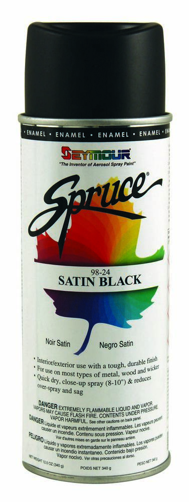 SEYMOUR PAINT Spruce General Use Semi-Gloss Black 98-24