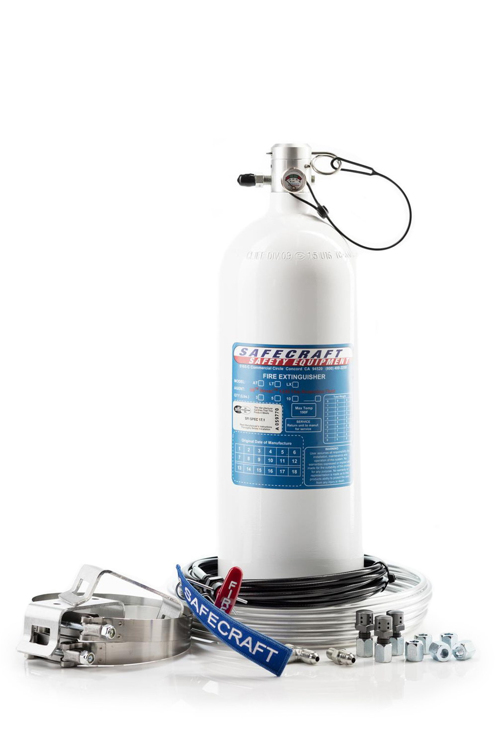 SAFECRAFT 10 Lb Fire System Novec Pull Cable Drag Race LT10JAB