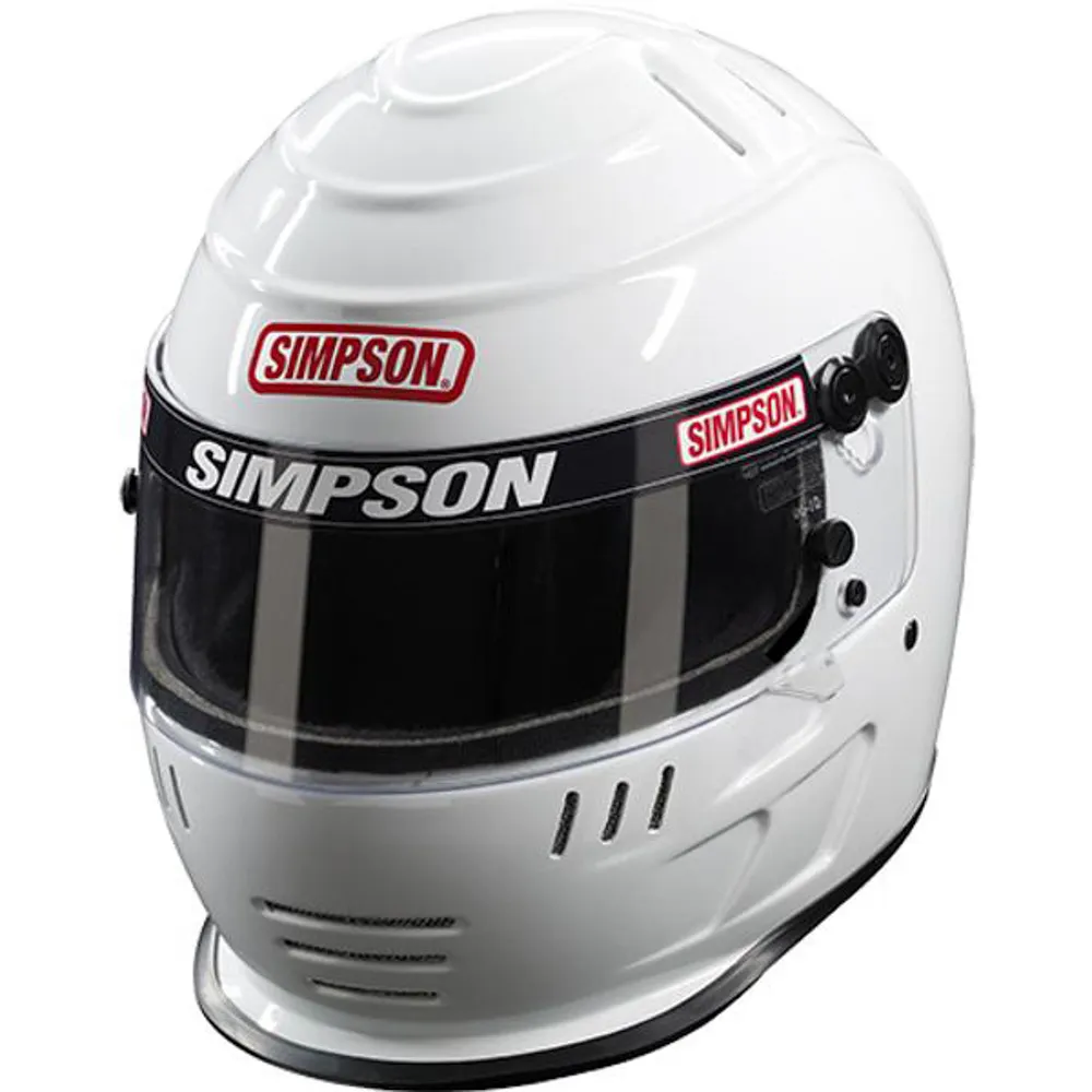 SIMPSON SAFETY Helmet Speedway Shark 7-3/8 White SA2020 7707381