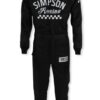 SIMPSON SAFETY Suit Checkers X-Large Black SFI 3.2A/5 CK02421