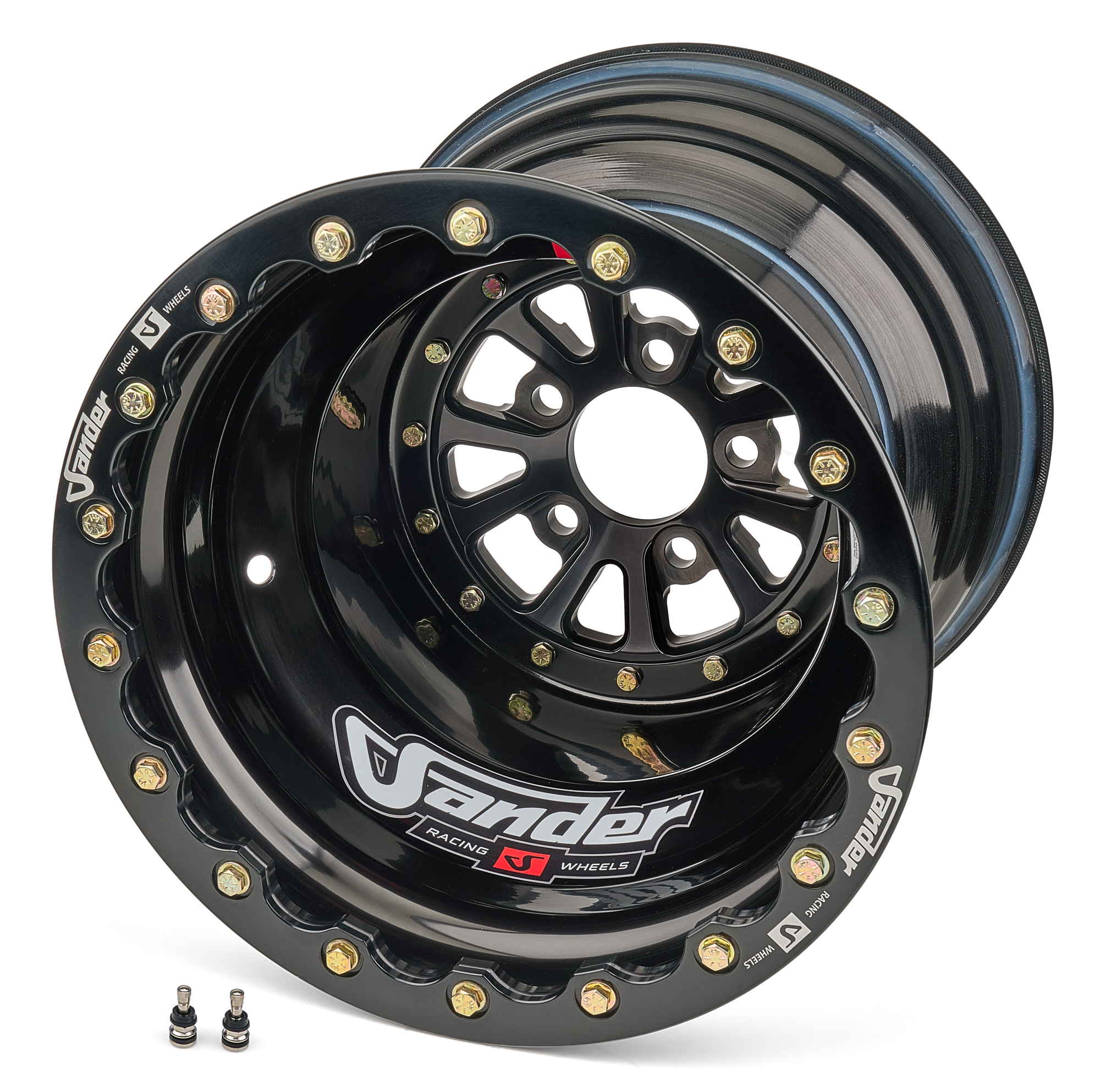 SANDER ENGINEERING 762 Series 16x16x4in 5x4.75 Bolt DBL BLK Cen 762161640IBOBS47BDBL-B