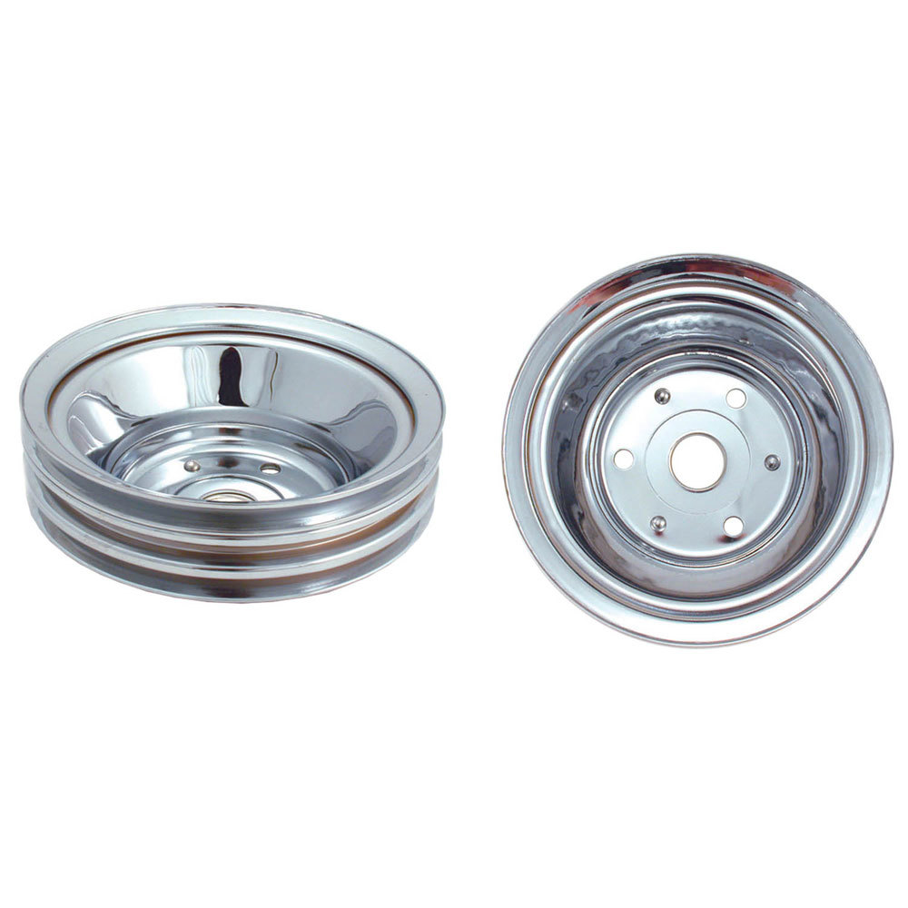 SPECTRE SBC LWP Lower Pulley Triple Groove Chrome SPE-4448