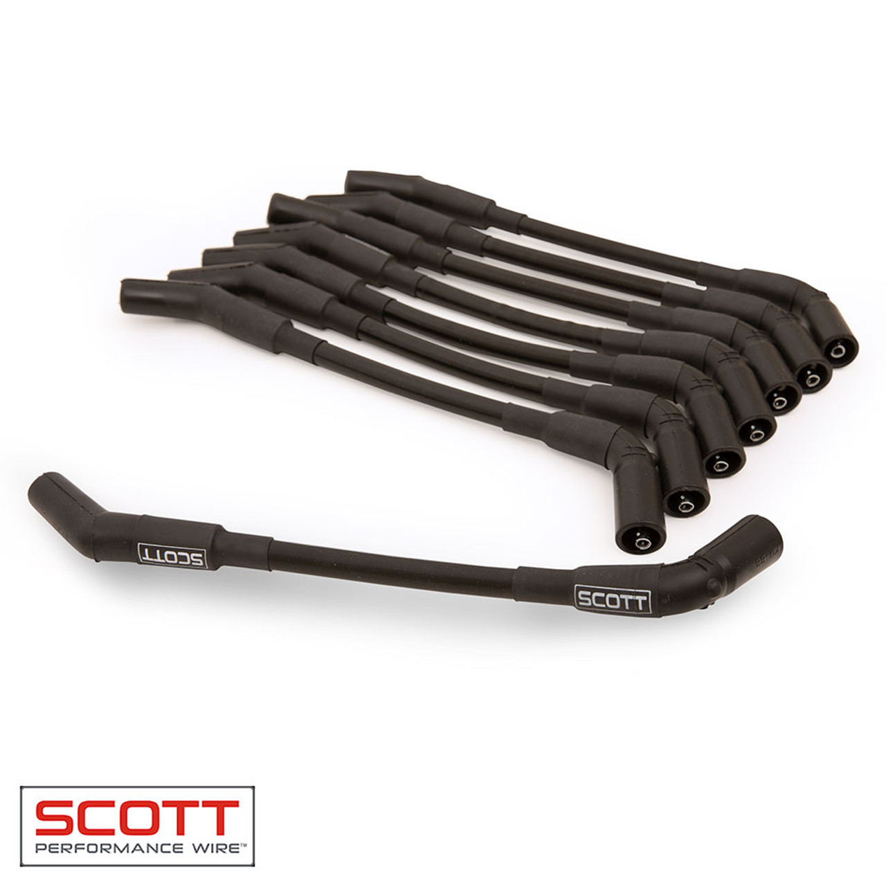 SCOTT PERFORMANCE GM LS Truck Spark Plug Wire Set 45-Deg - Gray CH-LS-T-3