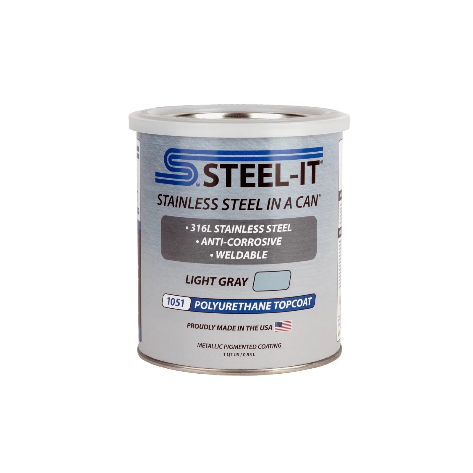 STEEL-IT Light Gray Polyurethane 1 QT Can FGPA1051Q