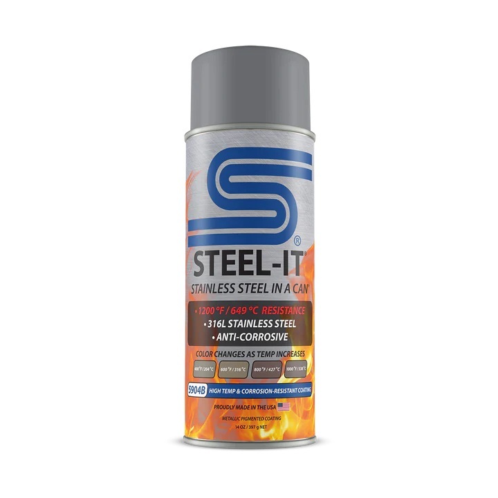 STEEL-IT High Temp/Anti-Corrosion Spray 12OZ Can FGAE5904B
