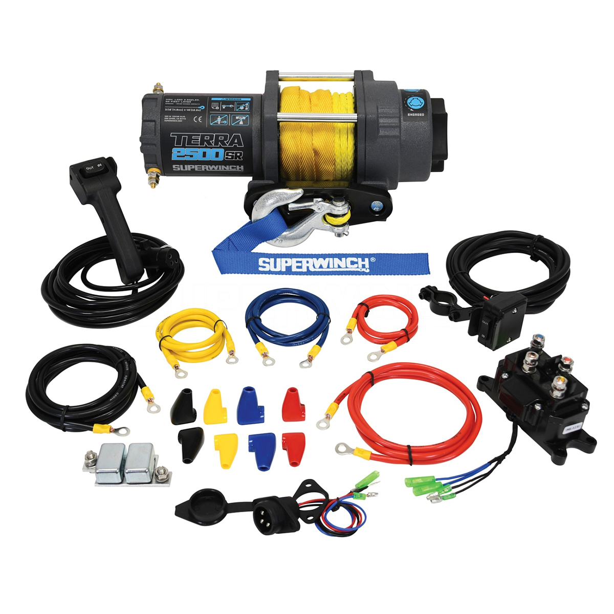 SUPERWINCH 2500 lbs Winch Hawse Fairlead 40ft Synthetic 1125270