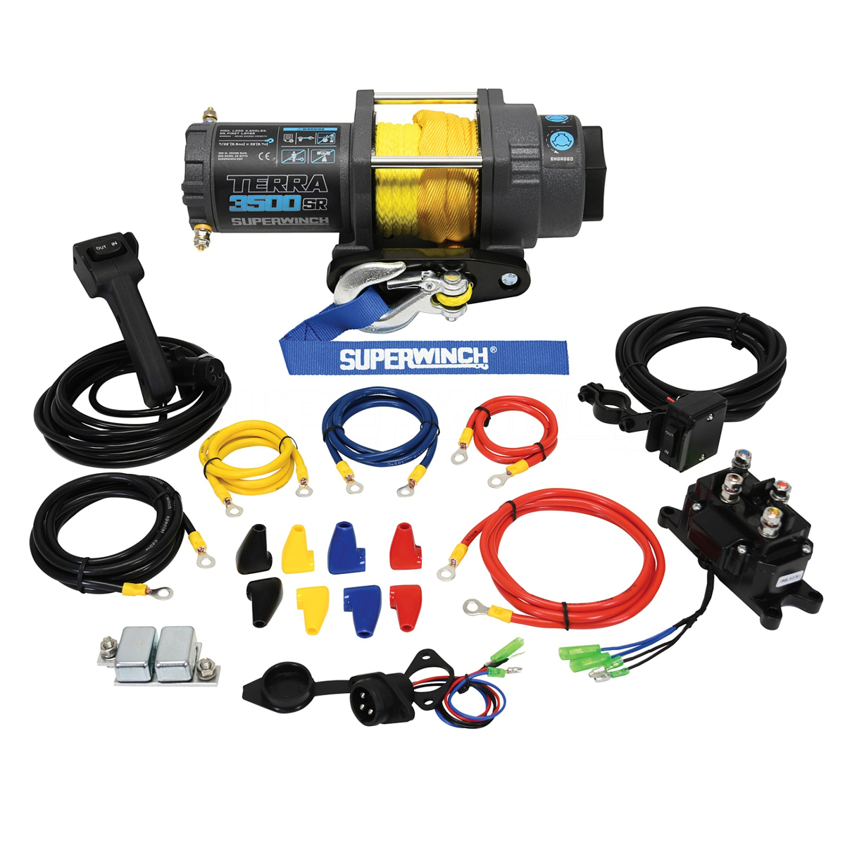 SUPERWINCH 3500 lbs Winch Roller Fairlead 32ft Synthetic 1135270