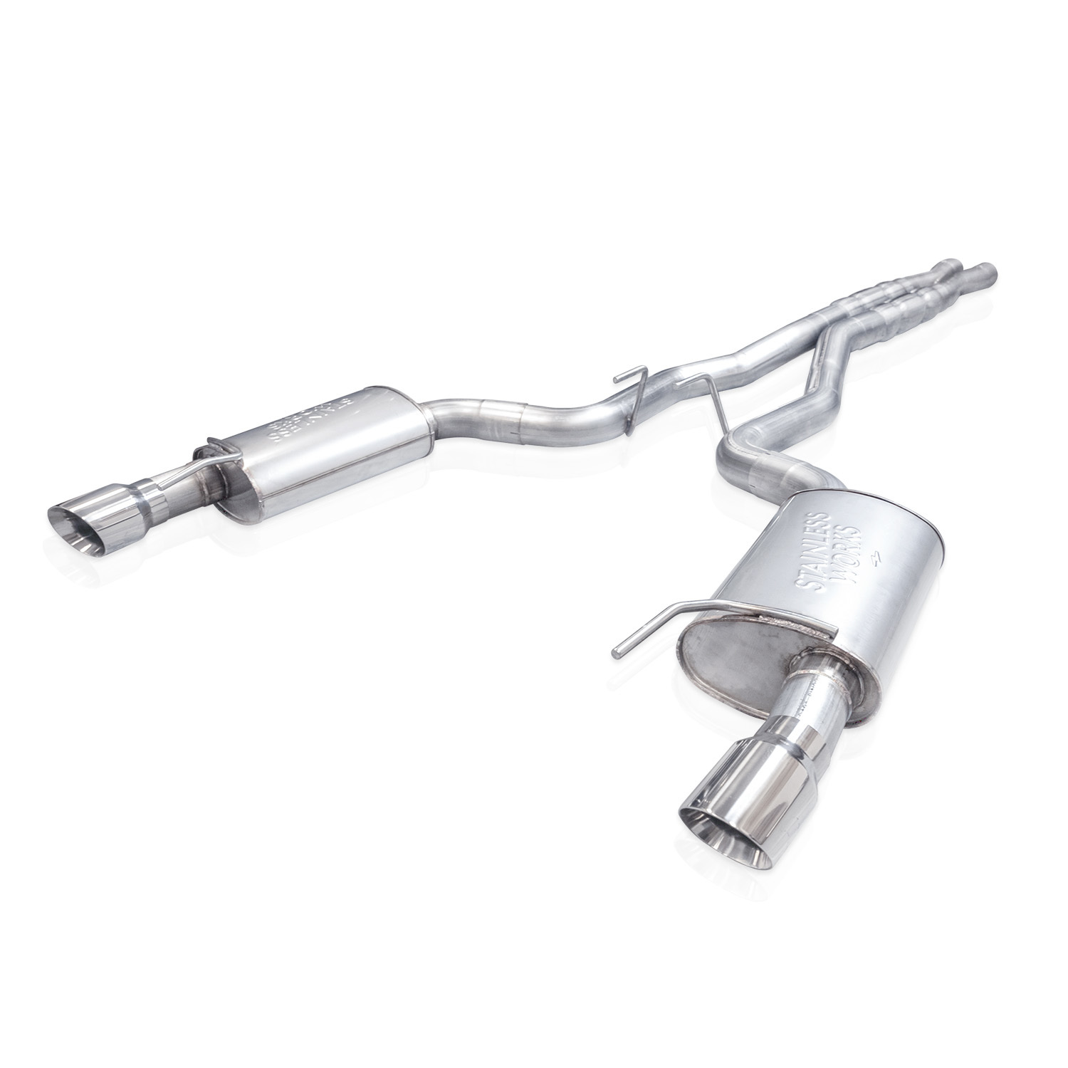 STAINLESS WORKS 24- Ford Mustang 5.0L Catback Exhaust w/H-Pipe M24CBHFCR