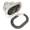 STAINLESS WORKS Through body Exhaust Tip Oval Style 2.5in Inlet ST2814