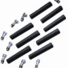 TAYLOR/VERTEX Straight Spark Plug Boot & Terminal Kit - Black 46003