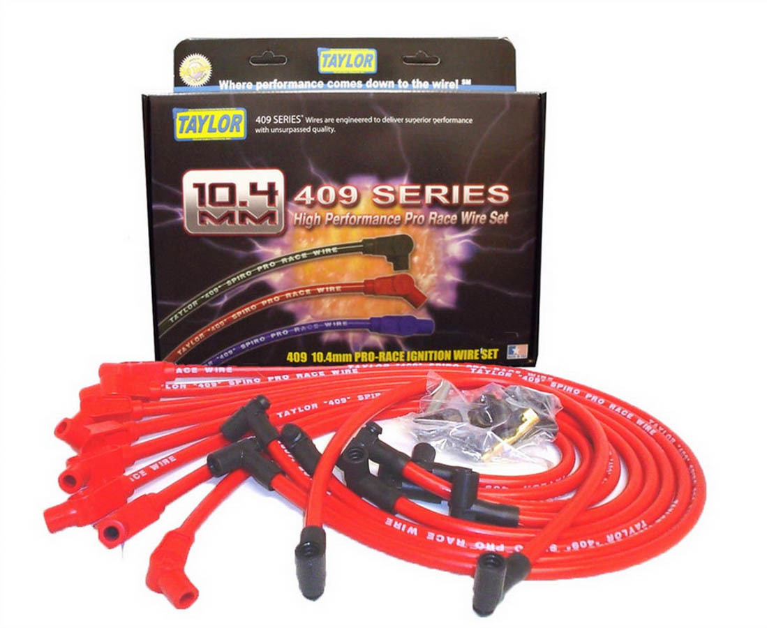 TAYLOR/VERTEX Custom Fit 10.4mm 409 Plug Wires Red 79258