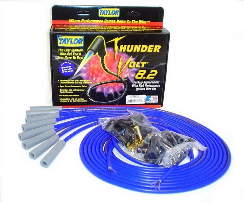Thundervolt Rails TAYLOR/VERTEX Univ Thundervolt Plug Wire Set 180 deg Blue 83655