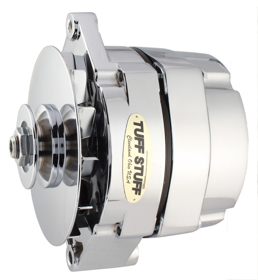TUFF-STUFF GM Alternator 140 amp 1- Wire Chrome 12 Clocking 7127NK12