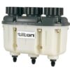 TILTON Reservoir Plastic 3-Chamber AN-4 Fittings 72-577