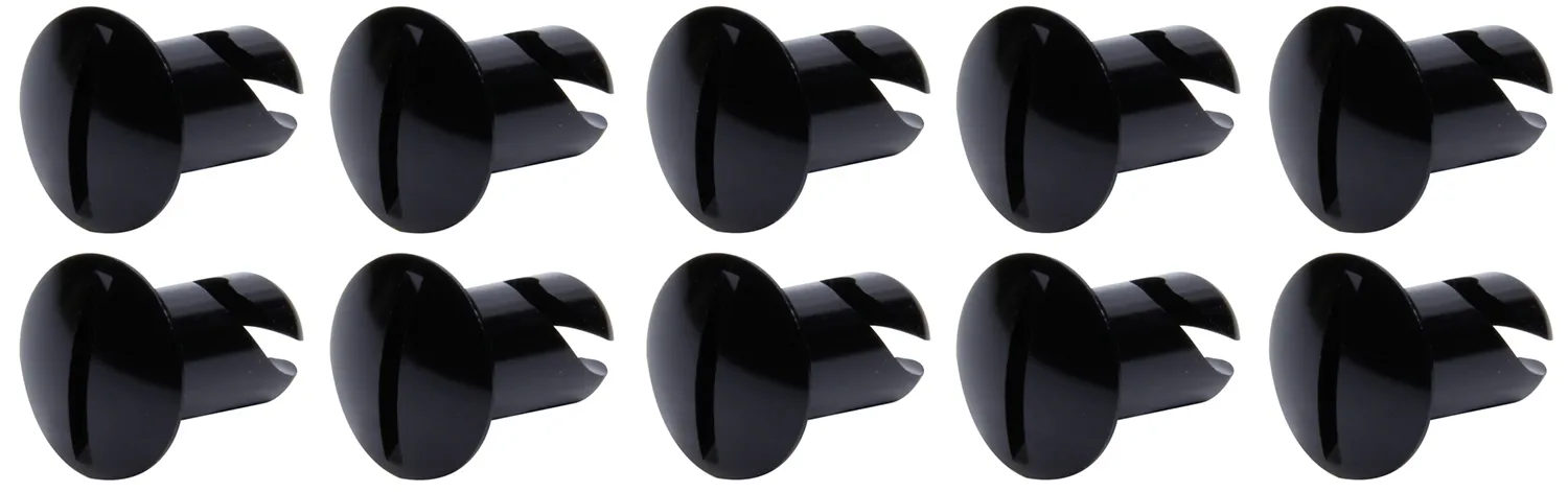 Ti22 PERFORMANCE Oval Head Dzus Buttons .500 Long 10 Pack Black TIP8102