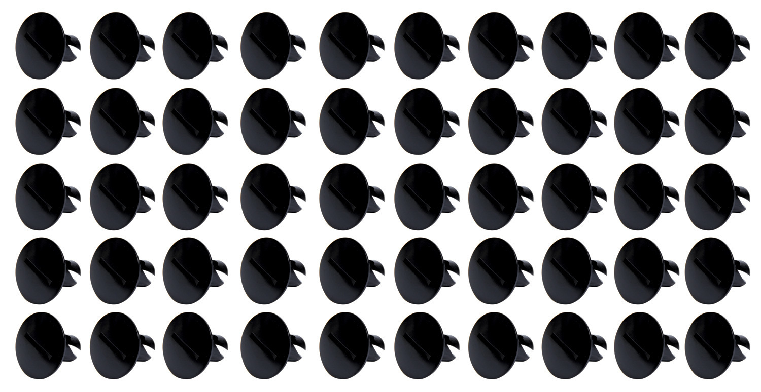 Ti22 PERFORMANCE Large Head Dzus Buttons .500 Long 50 Pack Black TIP8110-50