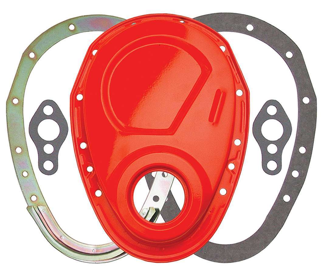 TRANS-DAPT SBC 2pc Timing Cover Orange 9923