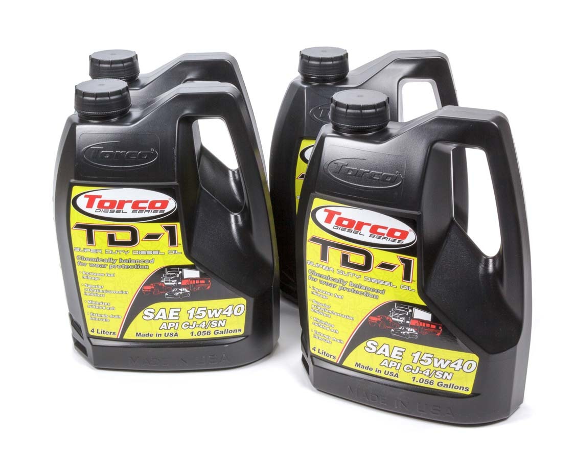 TORCO TD-1 Super Diesel 15w40 Case 4 x 4-Liter Bottles A181540S
