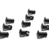 TRIPLE X RACE COMPONENTS Oval Head Button Alum Black .550 Long 10 Pack CH-4402-10BLK