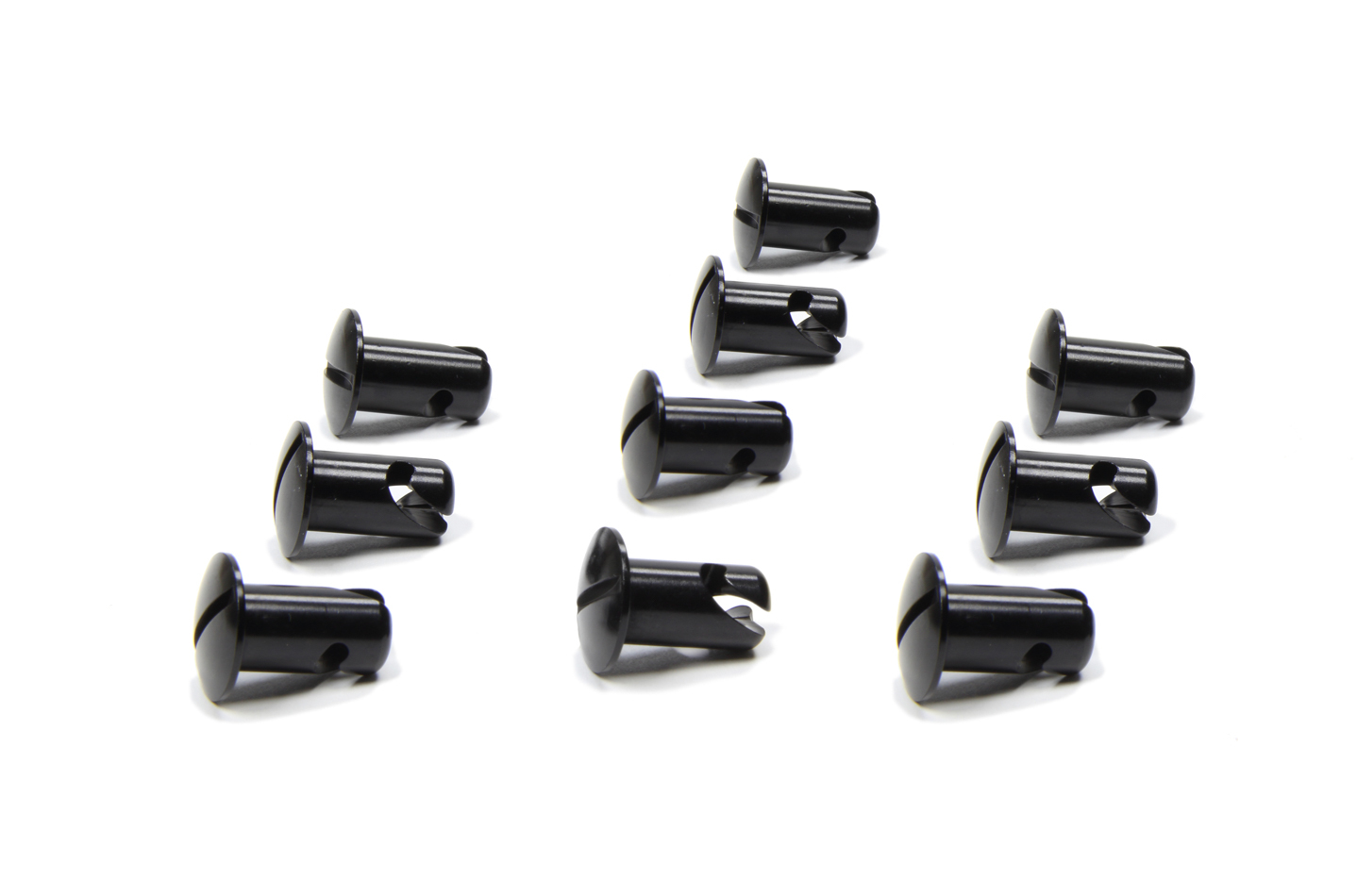 TRIPLE X RACE COMPONENTS Oval Head Button Alum Black .550 Long 10 Pack CH-4402-10BLK