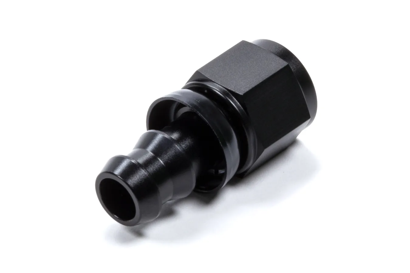 TRIPLE X RACE COMPONENTS #8 Straight Hose End Push Lock HF-10008BLK