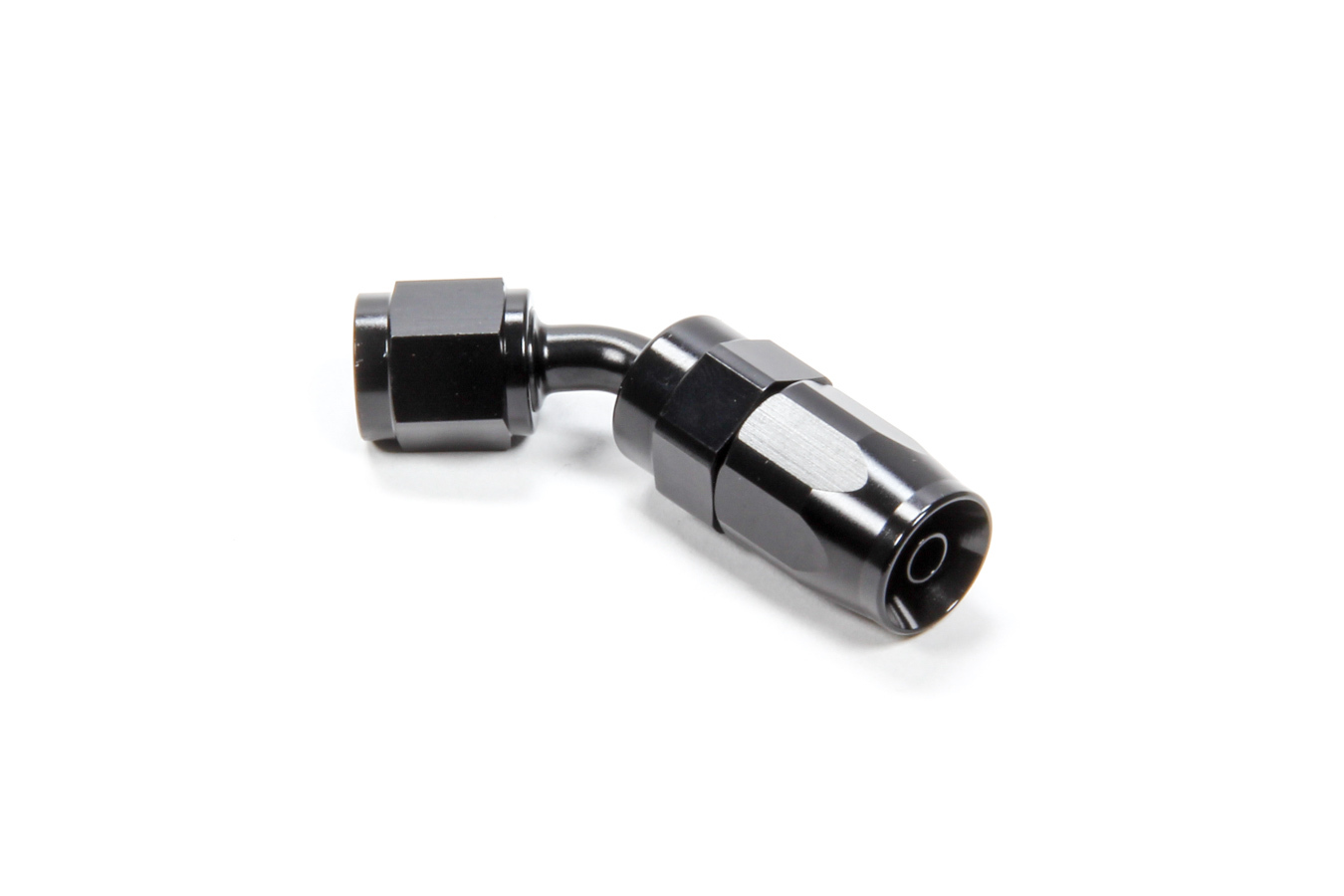 TRIPLE X RACE COMPONENTS #4 45 Degree Swivel Hose End HF-24504BLK