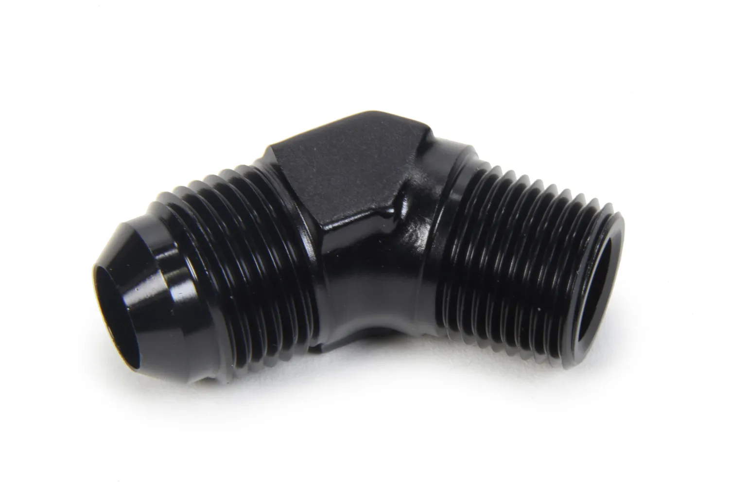 TRIPLE X RACE COMPONENTS AN to NPT 45 Degree #8 x 3/8 HF-94083BLK