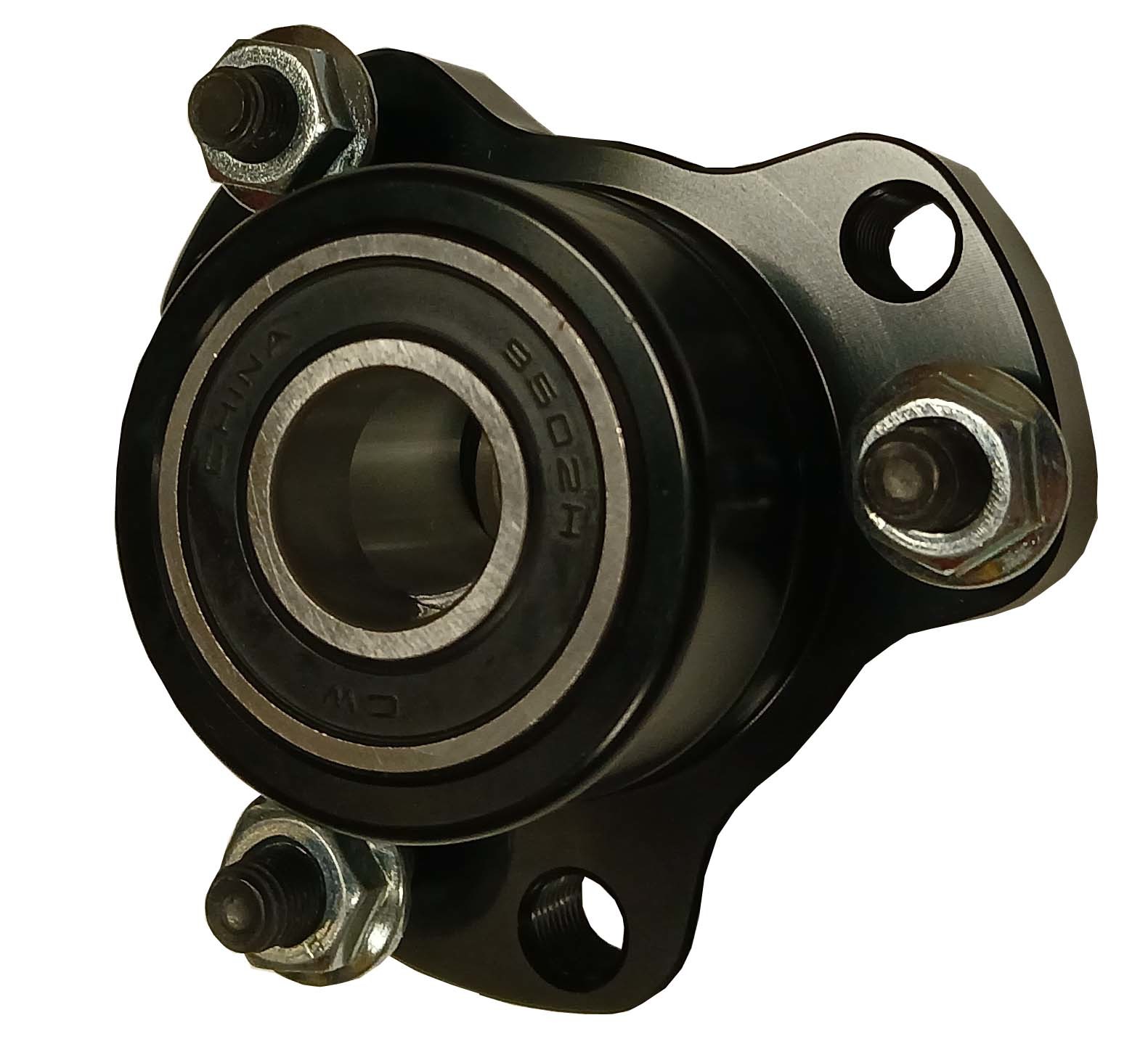 TRIPLE X RACE COMPONENTS Champ Kart Left Front Hub Assy 5/8in Bearing KT-SU-6651BLK