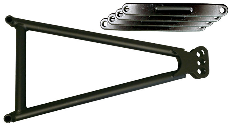 TRIPLE X RACE COMPONENTS Jacobs Ladder 14in w/Straps Black 3-Hole SC-SU-3308BLK