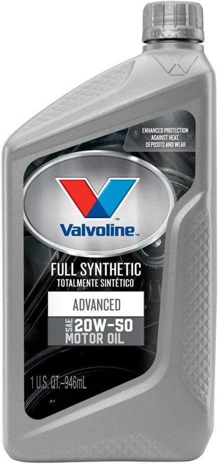 VALVOLINE 20w50 SAE Street Oil Full Synthetic 1 Quart VV945
