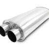 VIBRANT PERFORMANCE STREETPOWER Oval Muffler 3in Inlet/Outlet 10539