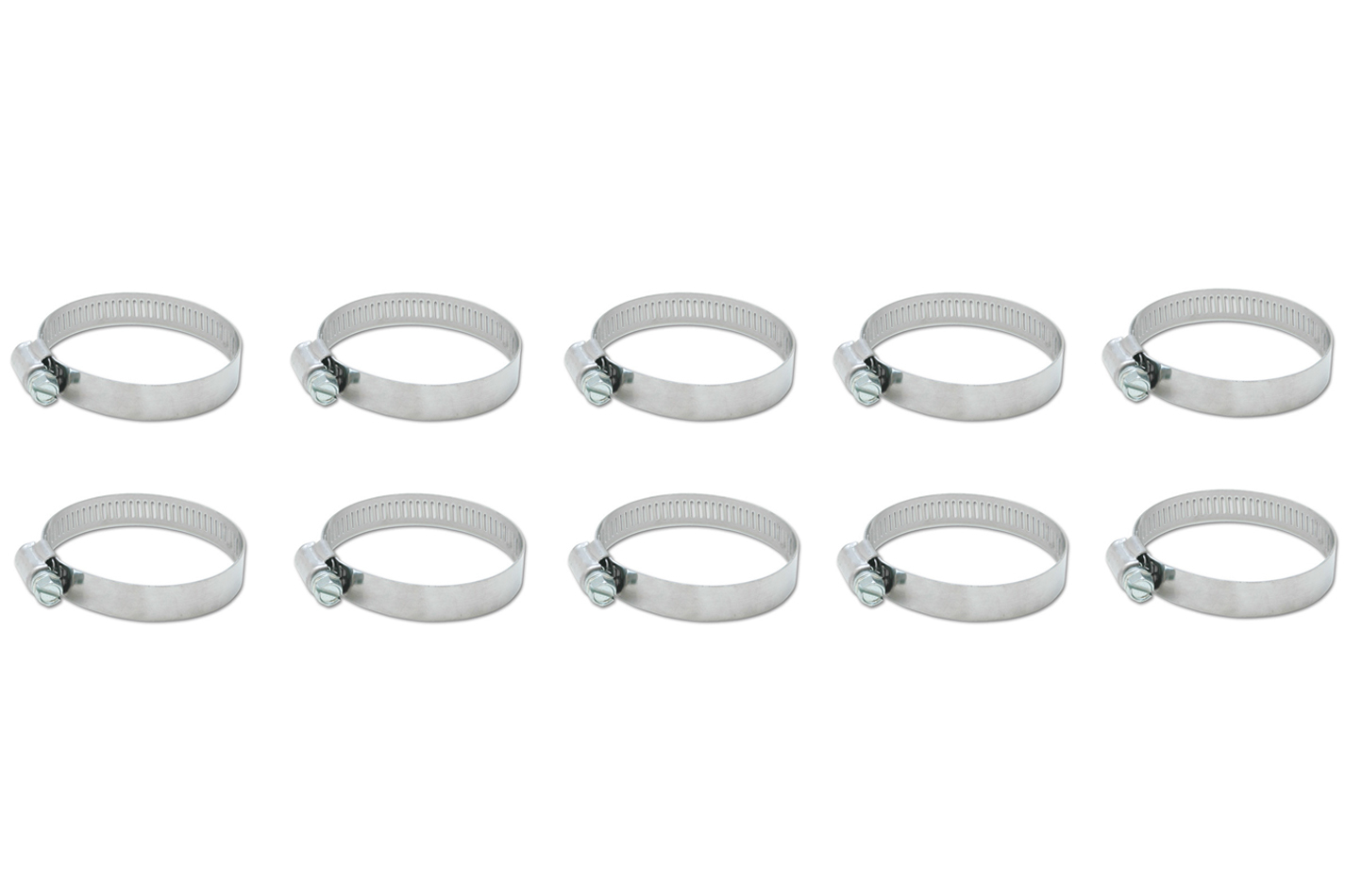 VIBRANT PERFORMANCE S.S. Worm Gear Clamps 4.05in to 5.0in 10 Pack 12157