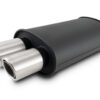 VIBRANT PERFORMANCE Streetpower Flat Black Oval Muffler 3in Inlet 12311