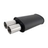 VIBRANT PERFORMANCE Streetpower Flat Black Oval Muffler 2.5in Inlet 12320