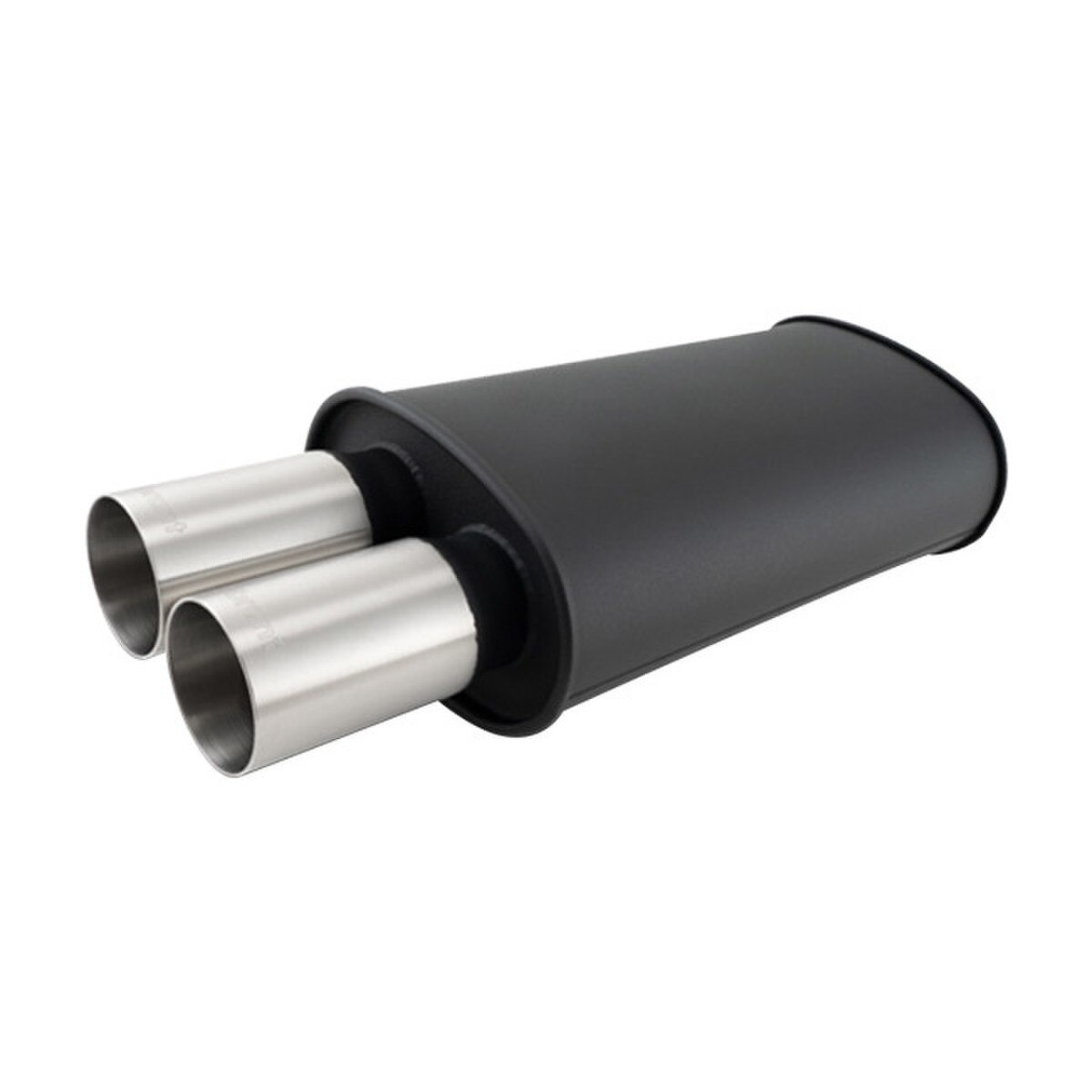 VIBRANT PERFORMANCE Streetpower Flat Black Oval Muffler 3in Inlet 12321
