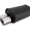 VIBRANT PERFORMANCE Streetpower Flat Black Oval Muffler 2.5in Inlet 12325