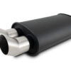 VIBRANT PERFORMANCE Streetpower Flat Black Oval Muffler 3in Inlet 12331