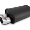 VIBRANT PERFORMANCE Streetpower Flat Black Oval Muffler 3in Inlet 12336