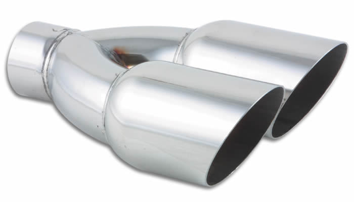 VIBRANT PERFORMANCE Dual 3.5in Round Stainle ss Steel Tips Single Wal 1333