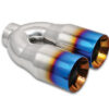 VIBRANT PERFORMANCE Dual 3.5in Round Stain less Tips 2.5in Inlet 1339B