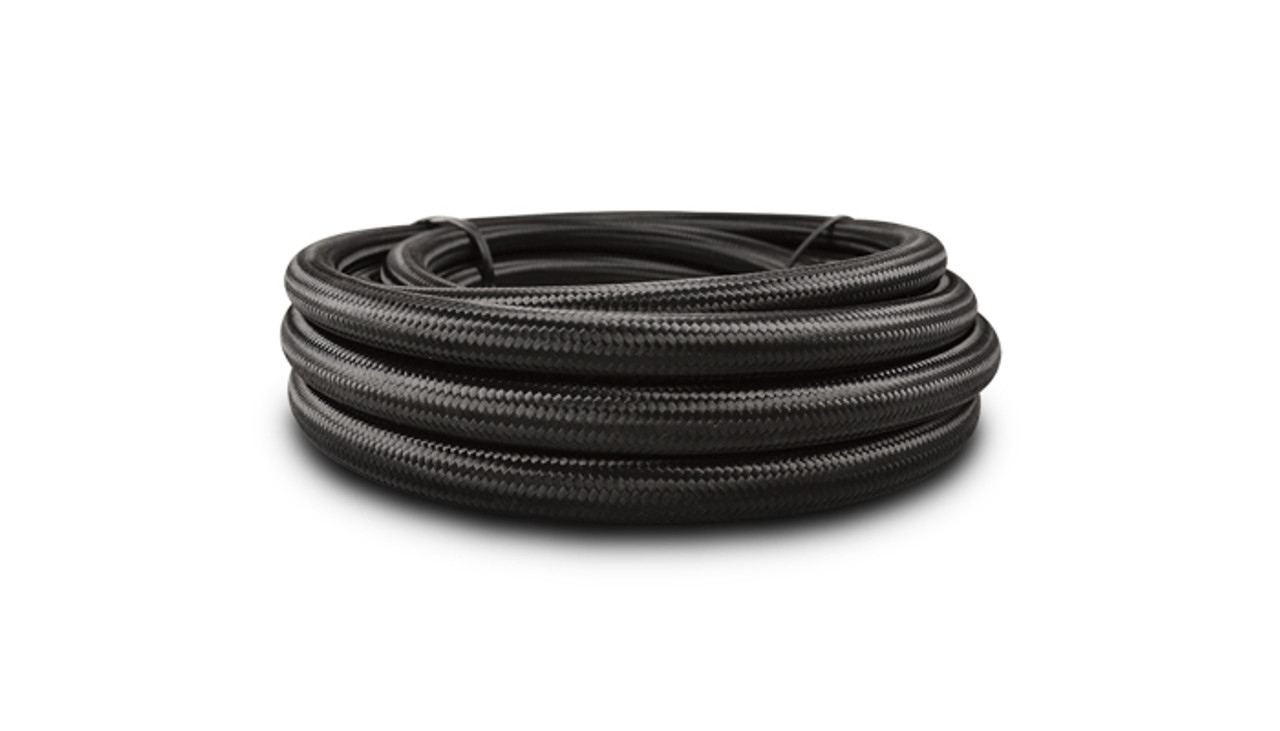 VIBRANT PERFORMANCE 20ft Roll of Black Nylon Braided Flex Hose PTFE 18973