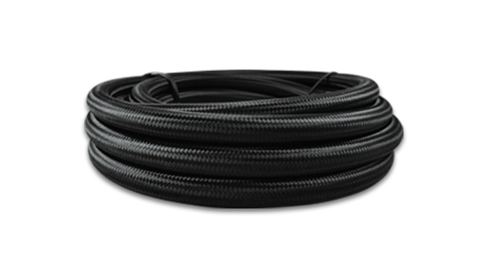 VIBRANT PERFORMANCE 20ft Roll of Black Nylon Braided Flex Hose 18980