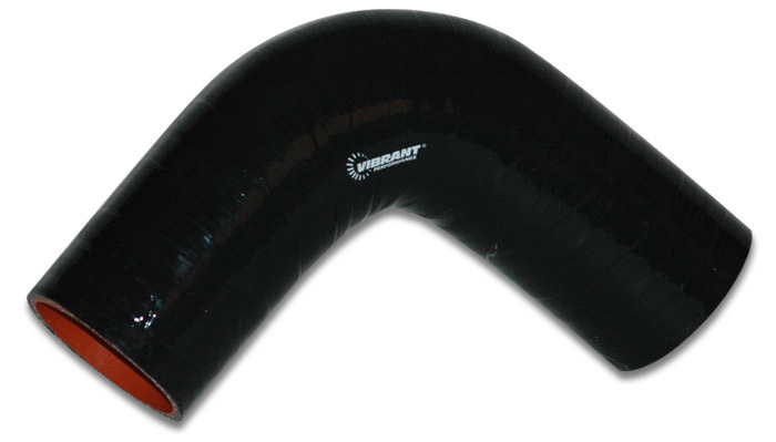 VIBRANT PERFORMANCE 2in ID x 4in Long Silico ne 90 Degree Elbow Black 2740
