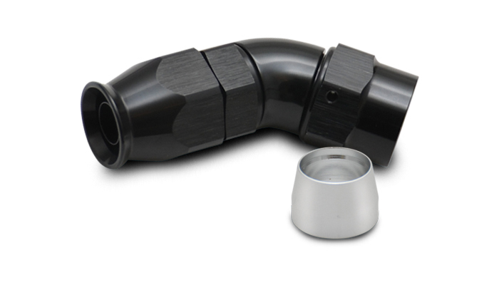 VIBRANT PERFORMANCE Fitting Hose End Full Flow PTFE 45 Degree 28406
