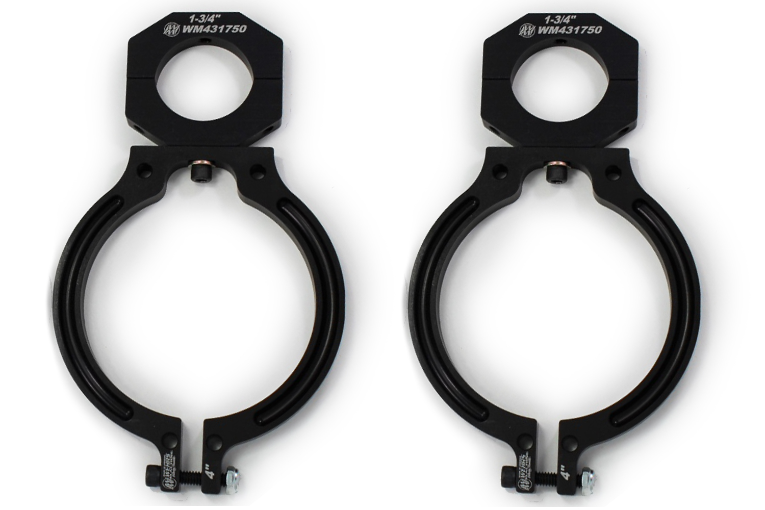 WEHRS MACHINE Mount Fire Bottle 4in ID 1-3/4in Tube Mnt Pair WM140400T1750